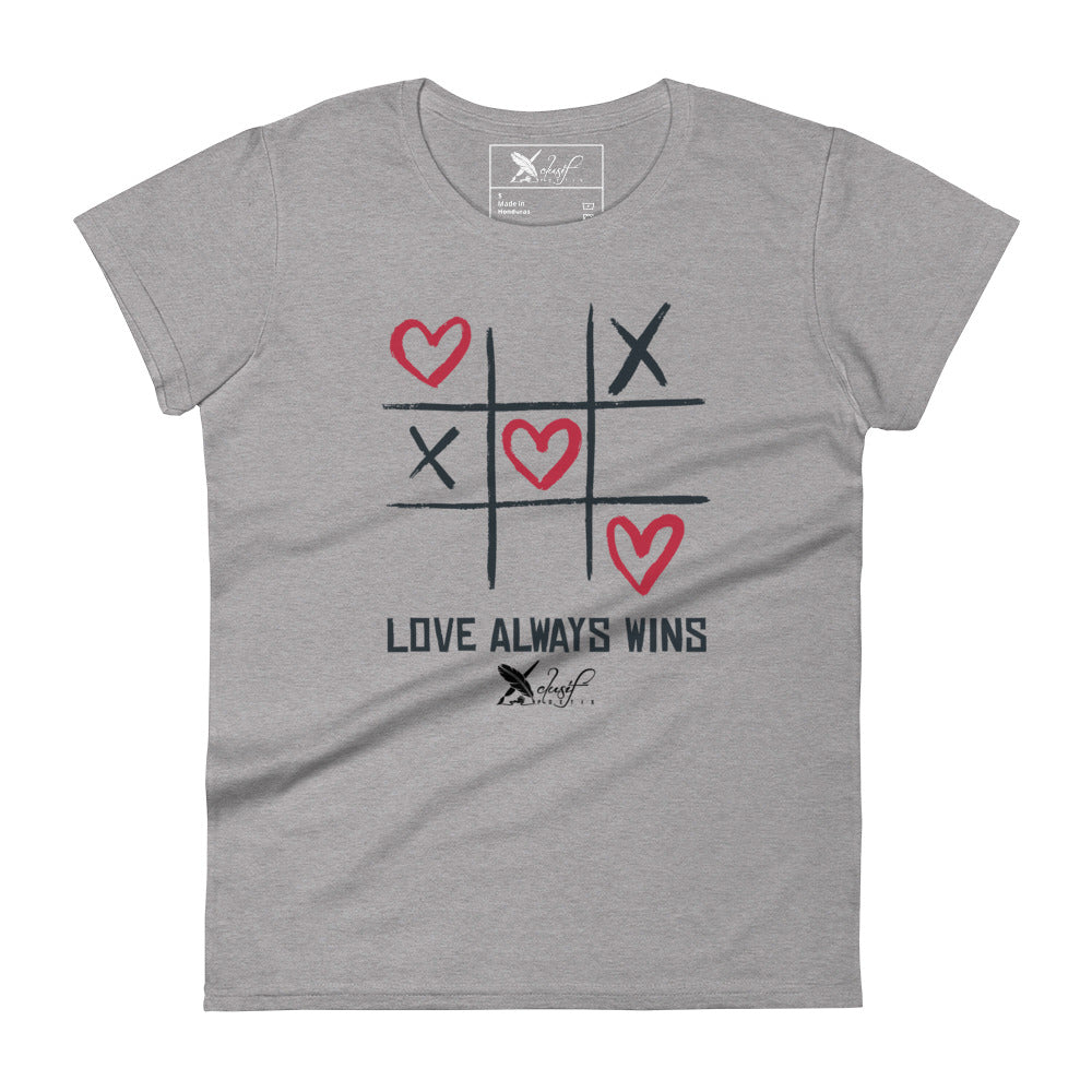 "LOVE ALWAYS WINS" BY XCLUSIF POETIX Women's short sleeve t-shirt