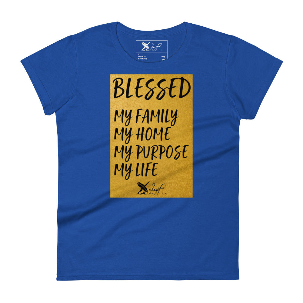 BLESSED BY XCLUSIF POETIX Women's short sleeve t-shirt