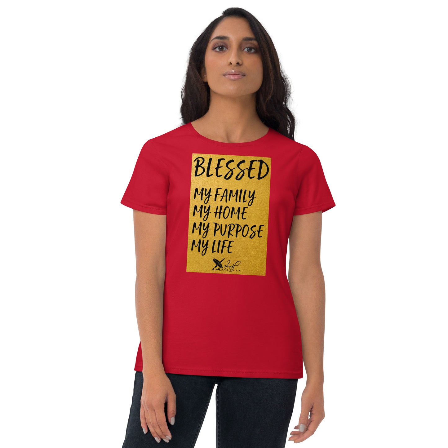 BLESSED BY XCLUSIF POETIX Women's short sleeve t-shirt