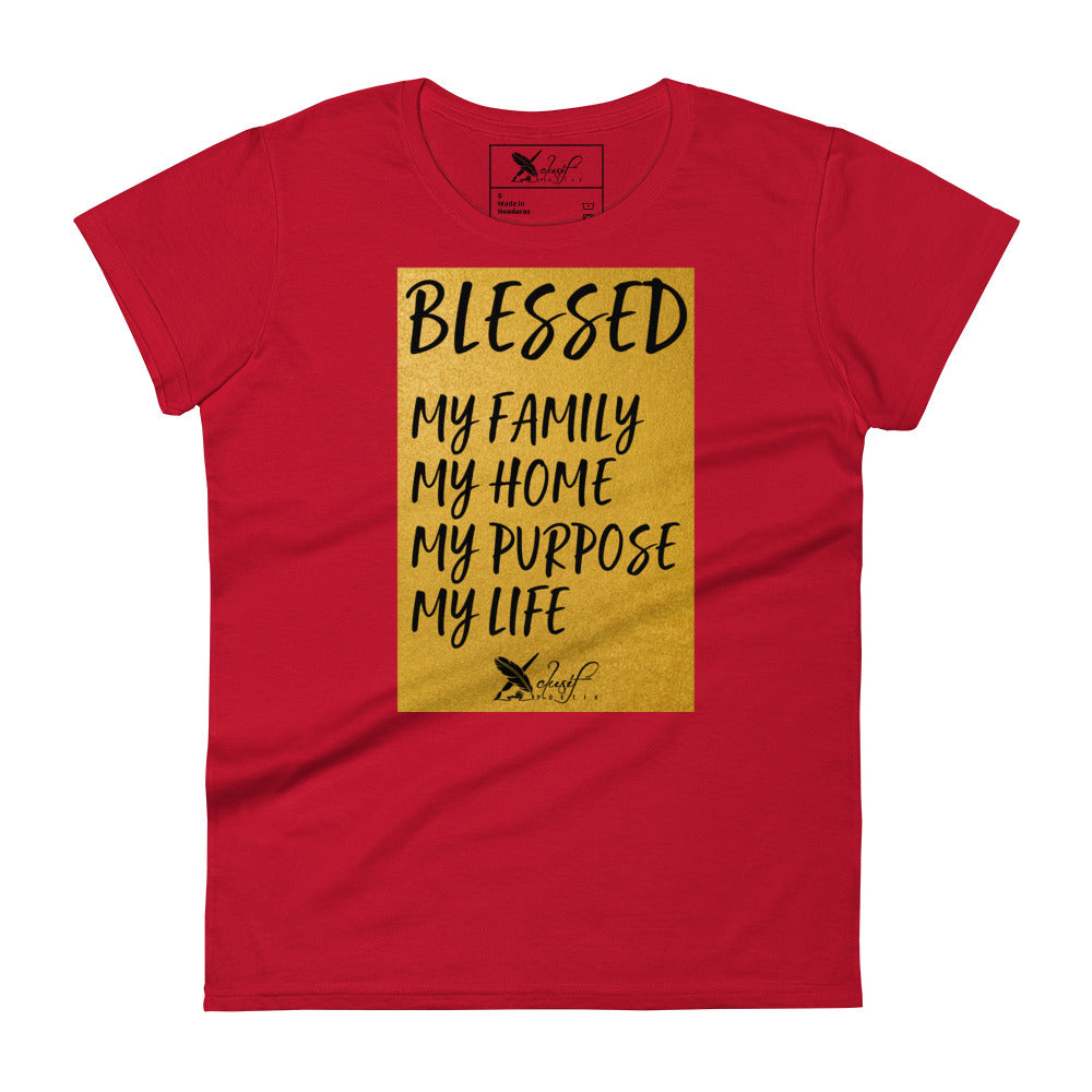 BLESSED BY XCLUSIF POETIX Women's short sleeve t-shirt