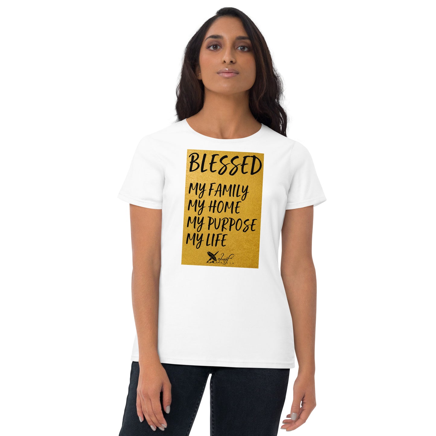 BLESSED BY XCLUSIF POETIX Women's short sleeve t-shirt