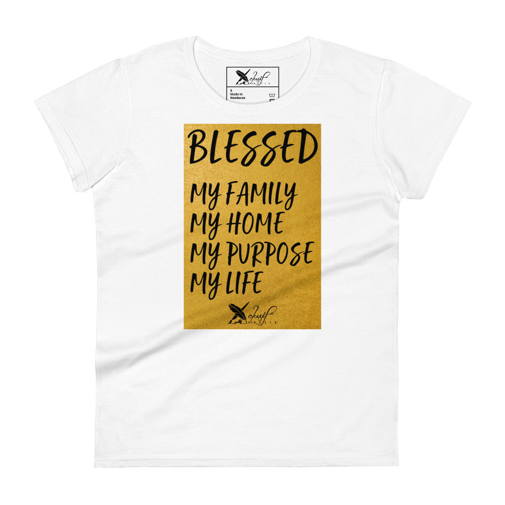 BLESSED BY XCLUSIF POETIX Women's short sleeve t-shirt