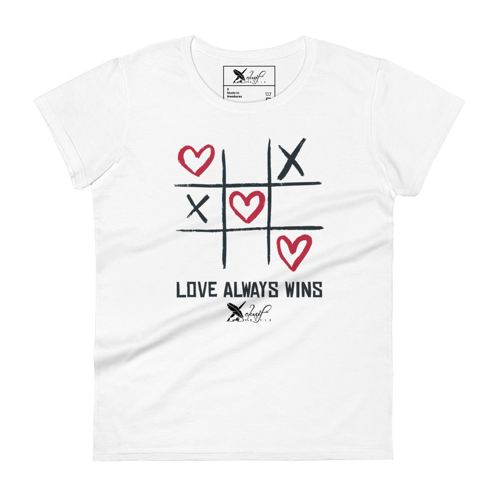 "LOVE ALWAYS WINS" BY XCLUSIF POETIX Women's short sleeve t-shirt