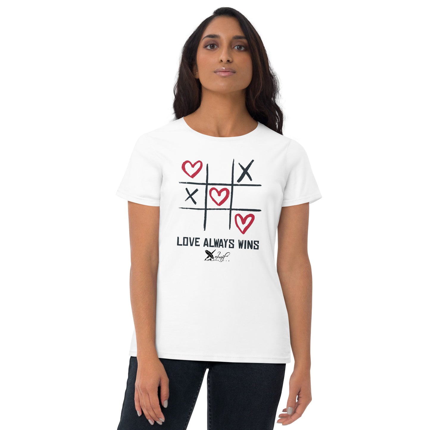 "LOVE ALWAYS WINS" BY XCLUSIF POETIX Women's short sleeve t-shirt