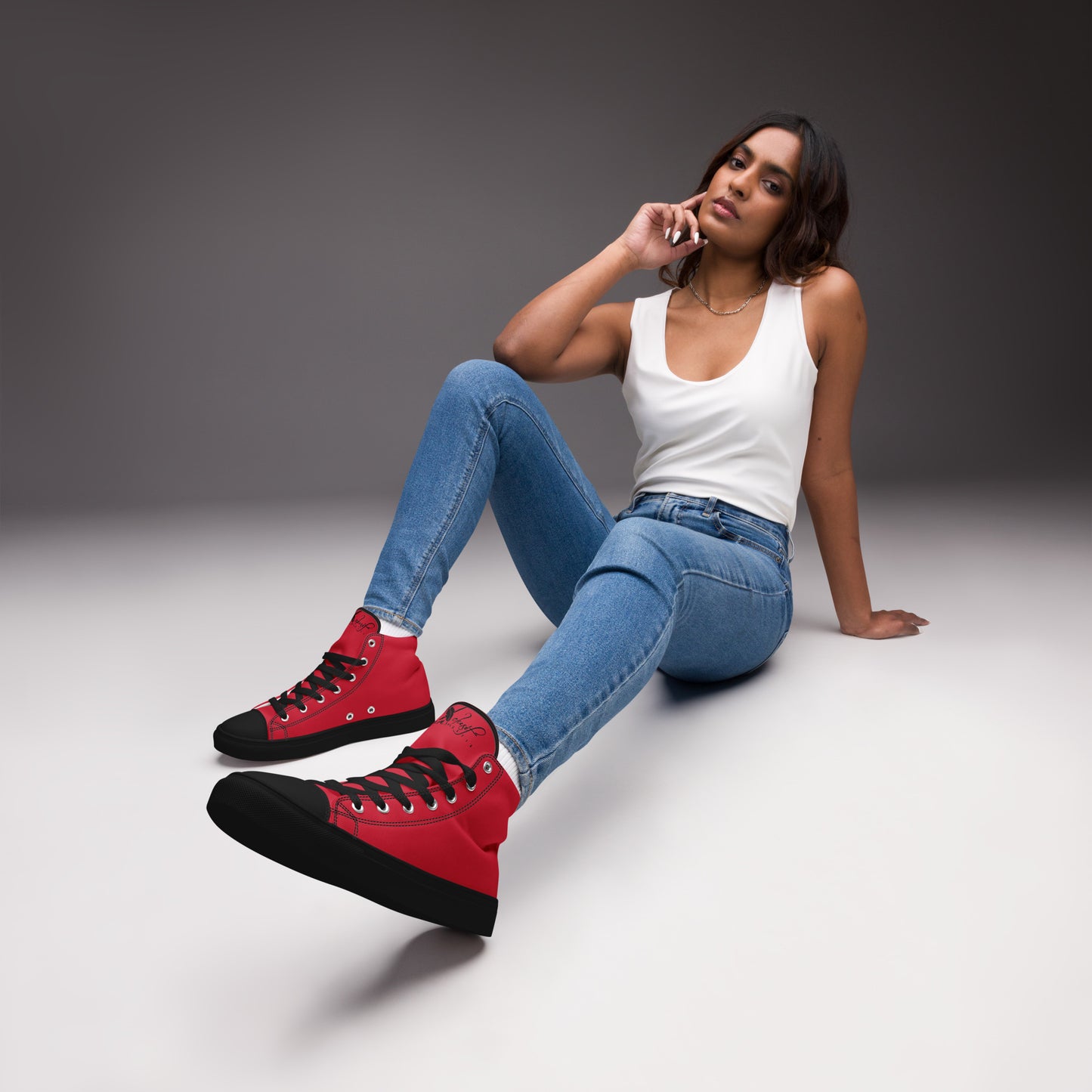 XCLUSIF POETIX RED & BLACK Women’s high top shoes