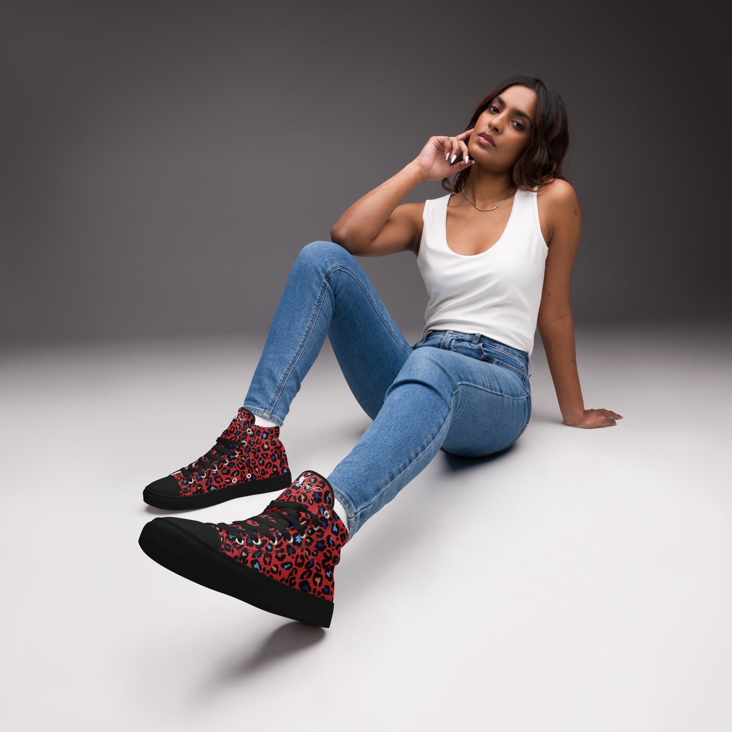 XCLUSIF POETIX RED LEOPARD Women’s high top shoes