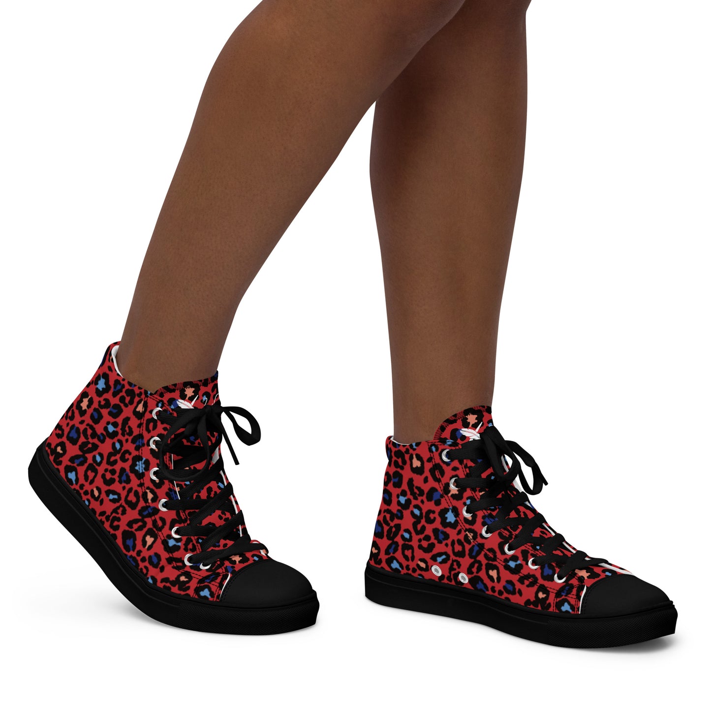 XCLUSIF POETIX RED LEOPARD Women’s high top shoes