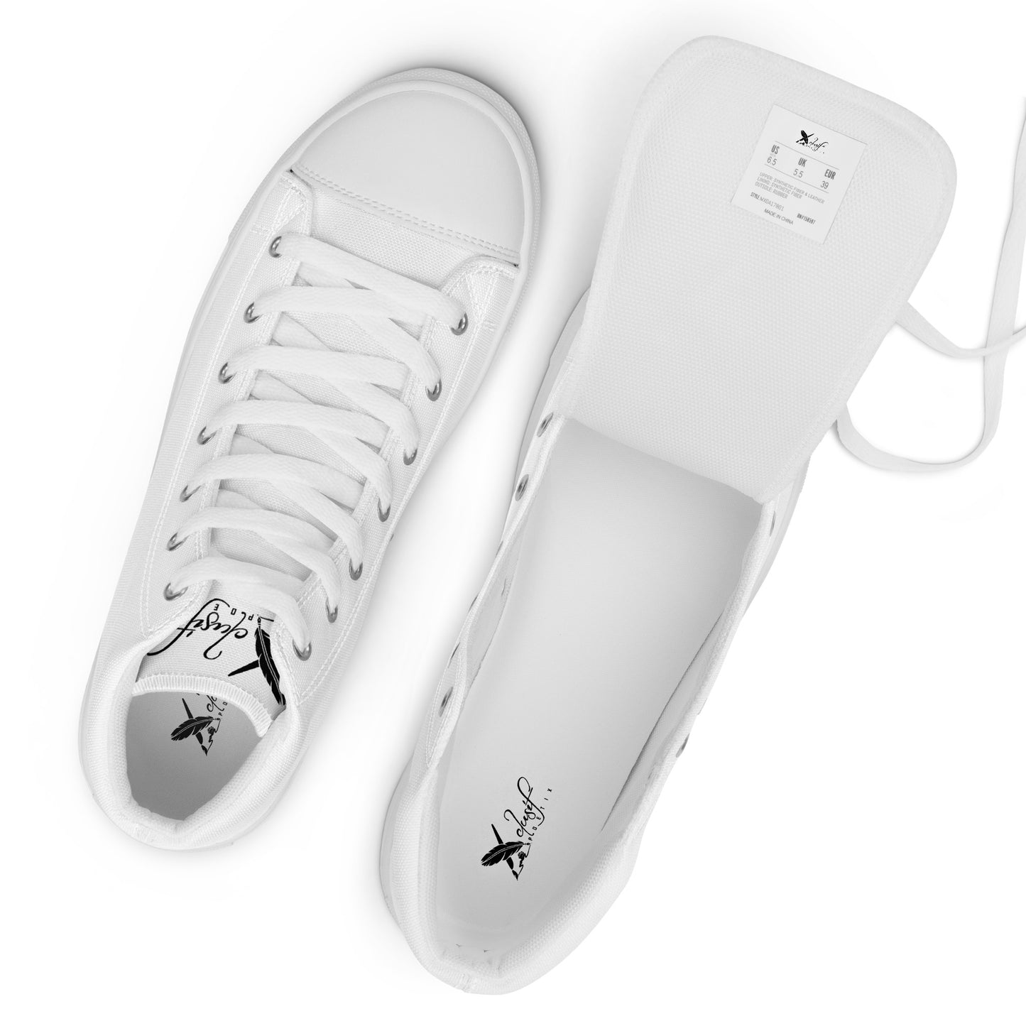 XCLUSIF POETIX WHITE & BLACK Women’s high top shoes