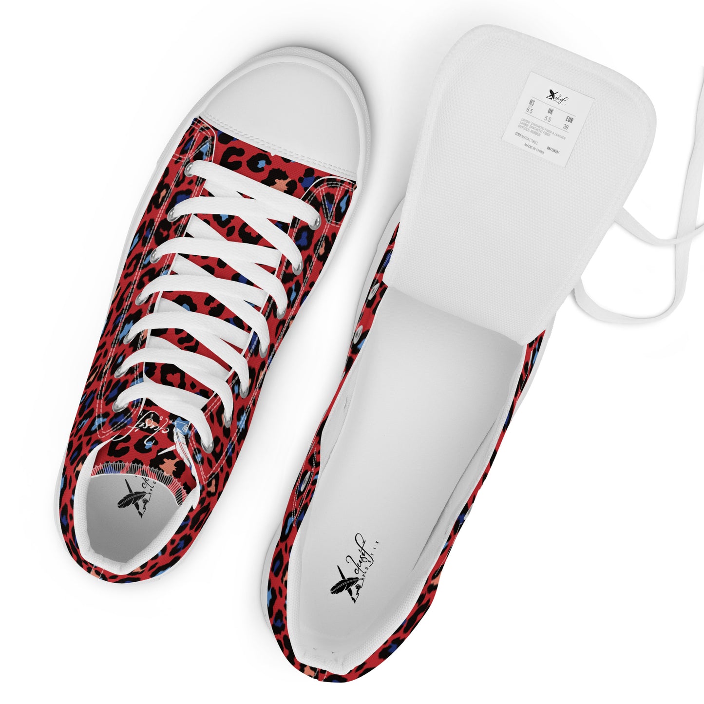 XCLUSIF POETIX RED LEOPARD Women’s high top shoes