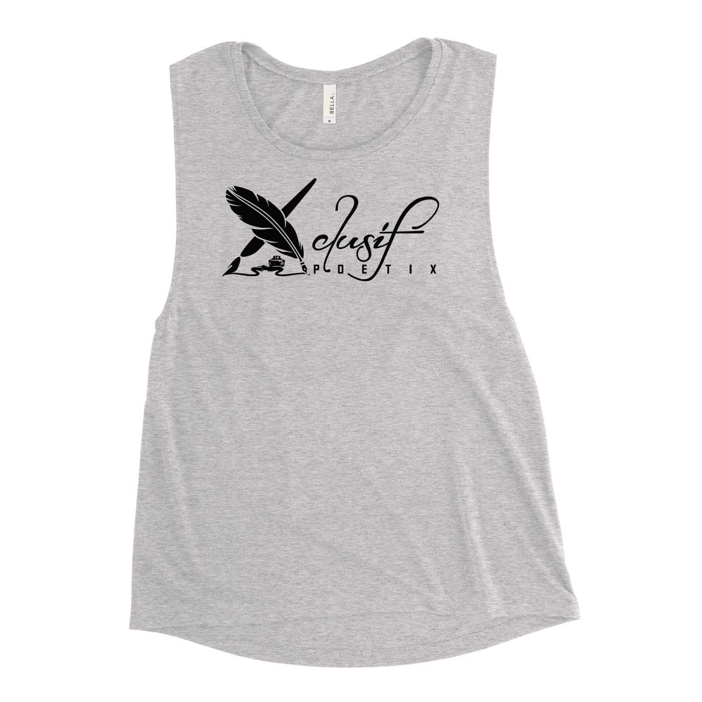 XCLUSIF POETIX BLACK LOGO Ladies’ Muscle Tank