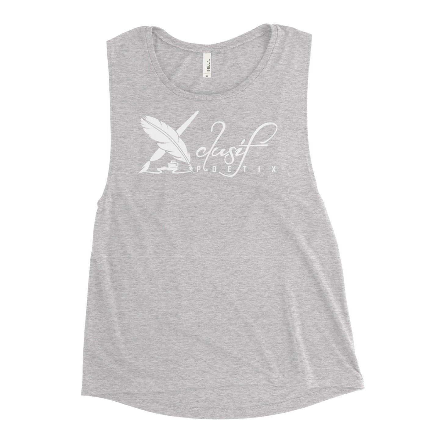 XCLUSIF POETIX WHITE LOGO Ladies’ Muscle Tank