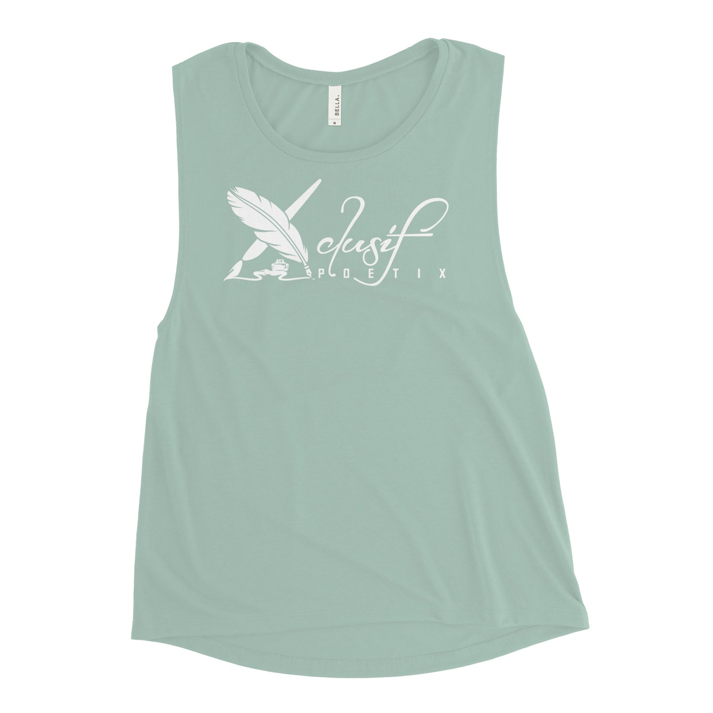 XCLUSIF POETIX WHITE LOGO Ladies’ Muscle Tank