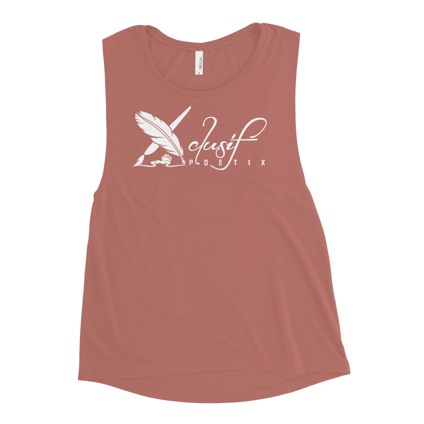 XCLUSIF POETIX WHITE LOGO Ladies’ Muscle Tank