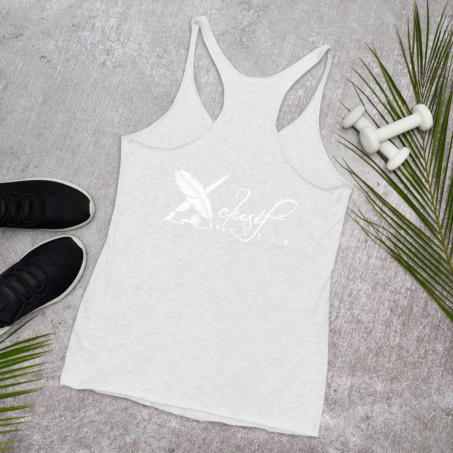 "LIVE FOR WHAT YOU LOVE" BY XCLUSIF POETIX Women's Racerback Tank