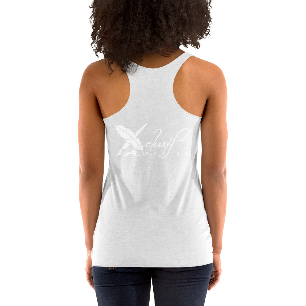 "LIVE FOR WHAT YOU LOVE" BY XCLUSIF POETIX Women's Racerback Tank