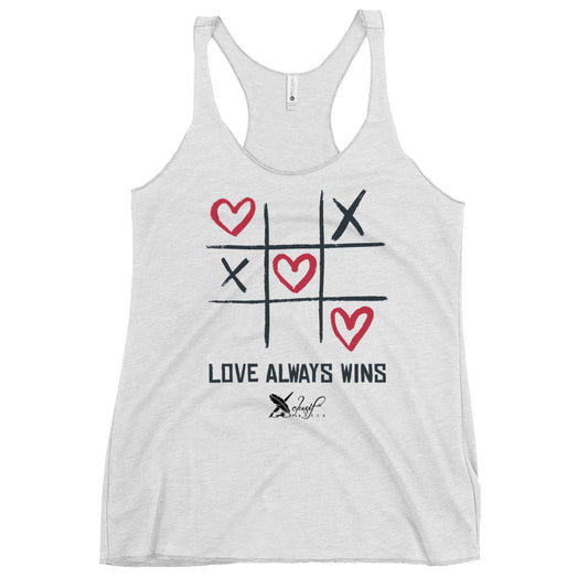 "LOVE ALWAYS WINS" BY XCLUSIF POETIX Women's Racerback Tank