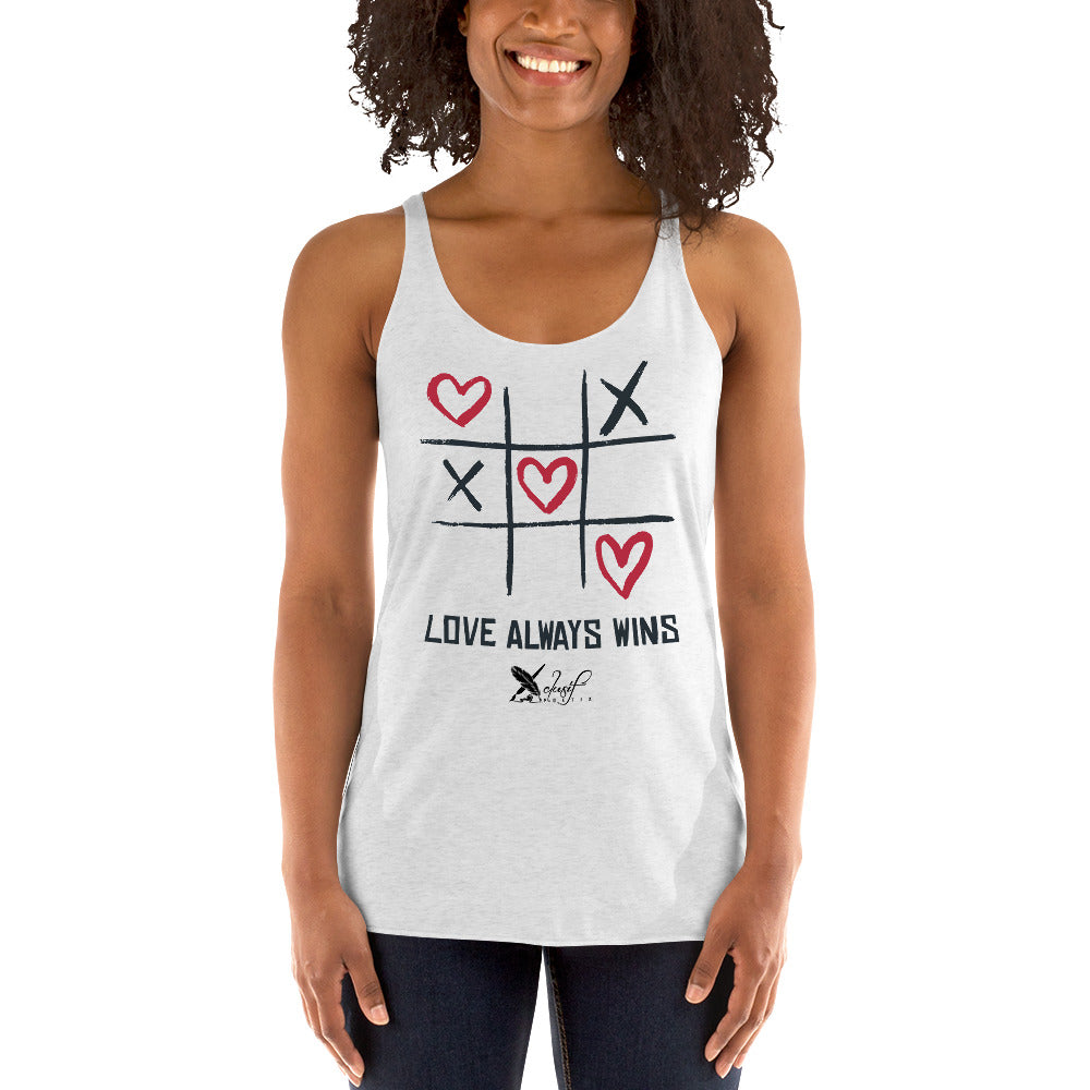 "LOVE ALWAYS WINS" BY XCLUSIF POETIX Women's Racerback Tank