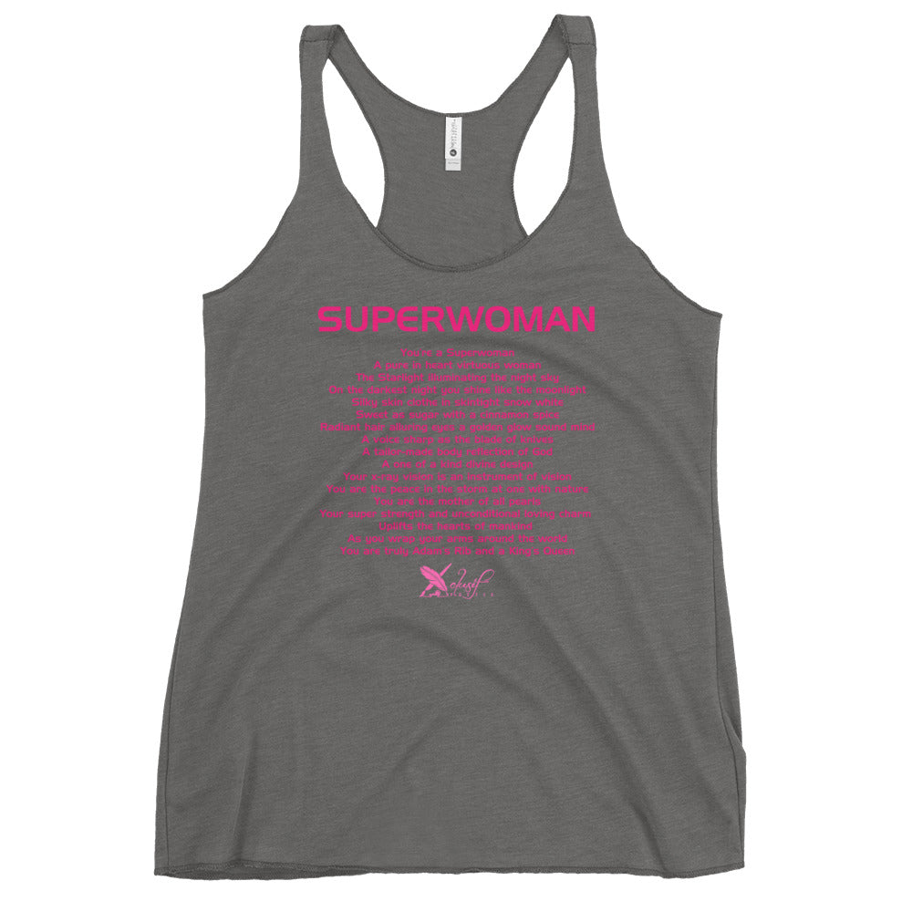 SUPERWOMAN BY XCLUSIF POETIX Women's Racerback Tank