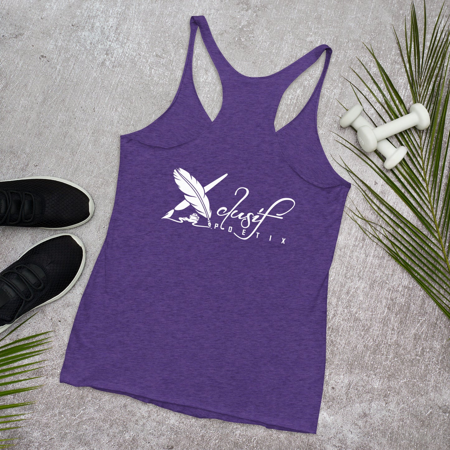 "LIVE FOR WHAT YOU LOVE" BY XCLUSIF POETIX Women's Racerback Tank