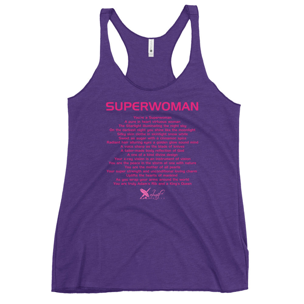 SUPERWOMAN BY XCLUSIF POETIX Women's Racerback Tank