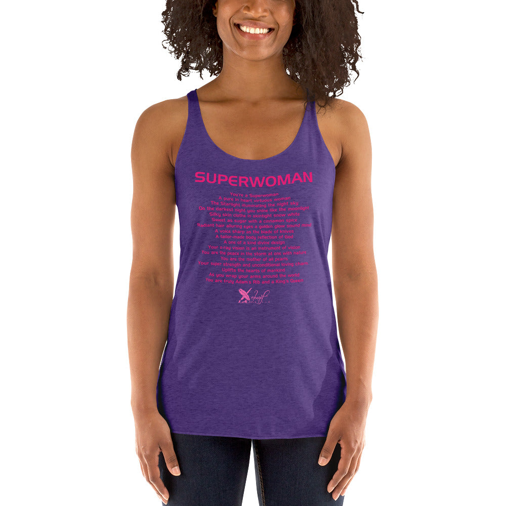 SUPERWOMAN BY XCLUSIF POETIX Women's Racerback Tank