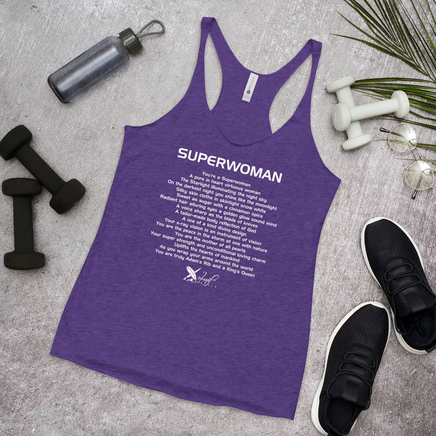 SUPERWOMAN BY XCLUSIF POETIX Women's Racerback Tank