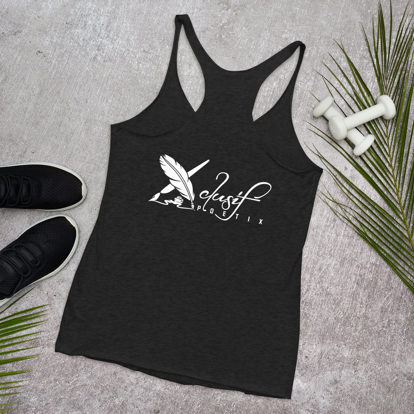 "LIVE FOR WHAT YOU LOVE" BY XCLUSIF POETIX Women's Racerback Tank