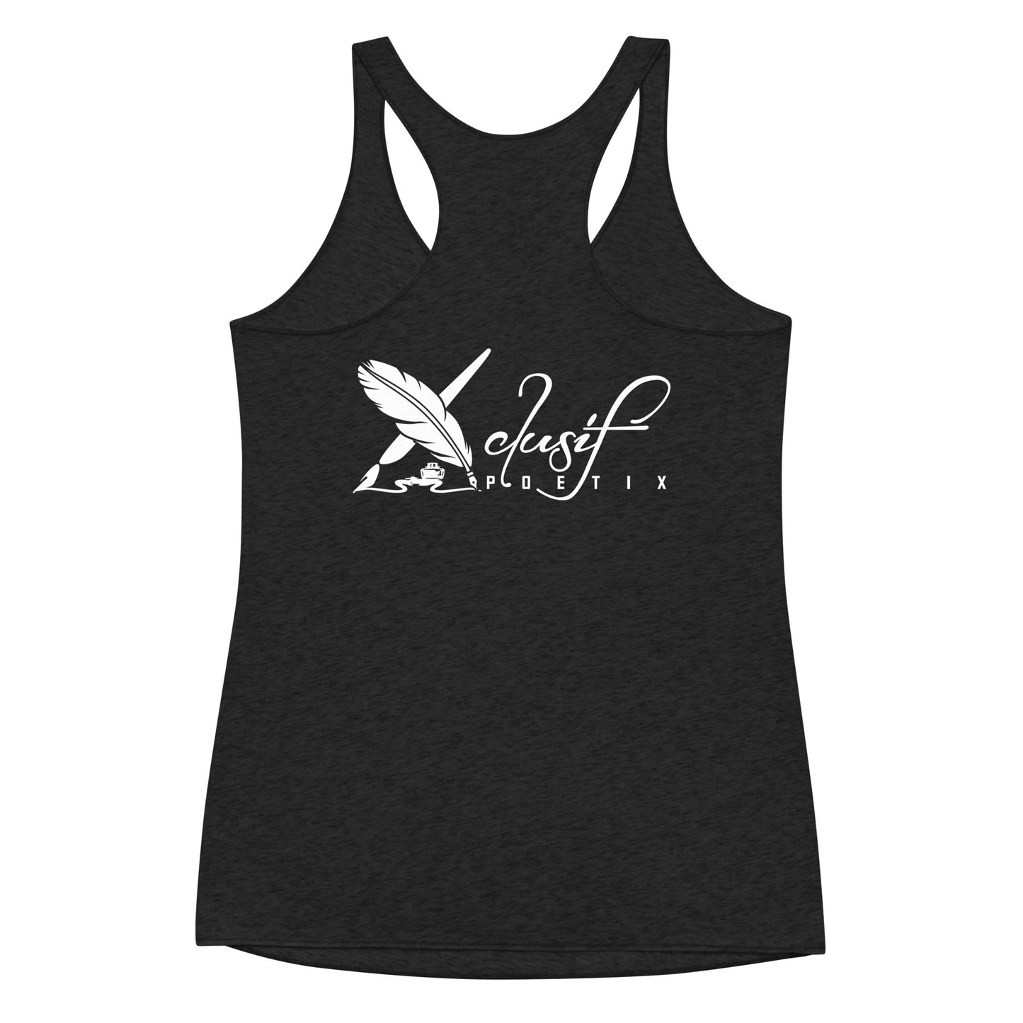 "LIVE FOR WHAT YOU LOVE" BY XCLUSIF POETIX Women's Racerback Tank