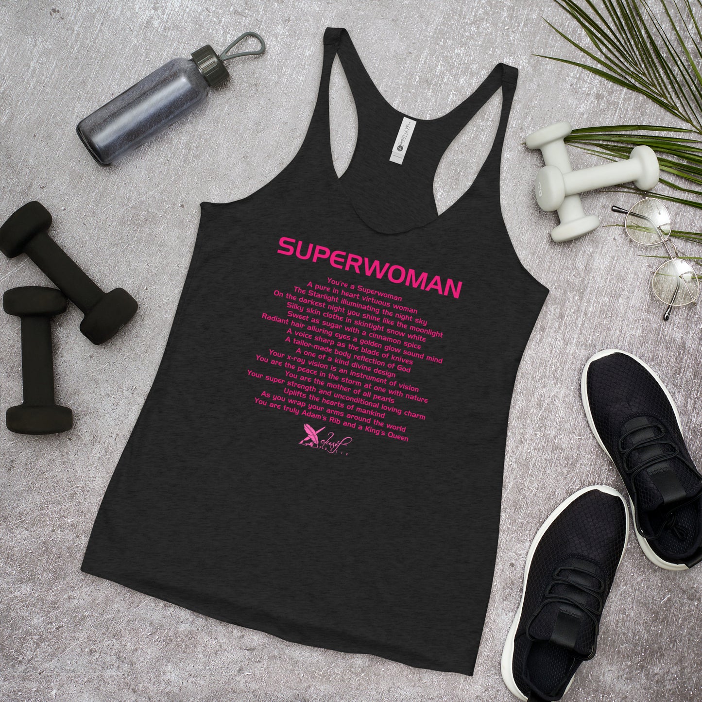 SUPERWOMAN BY XCLUSIF POETIX Women's Racerback Tank