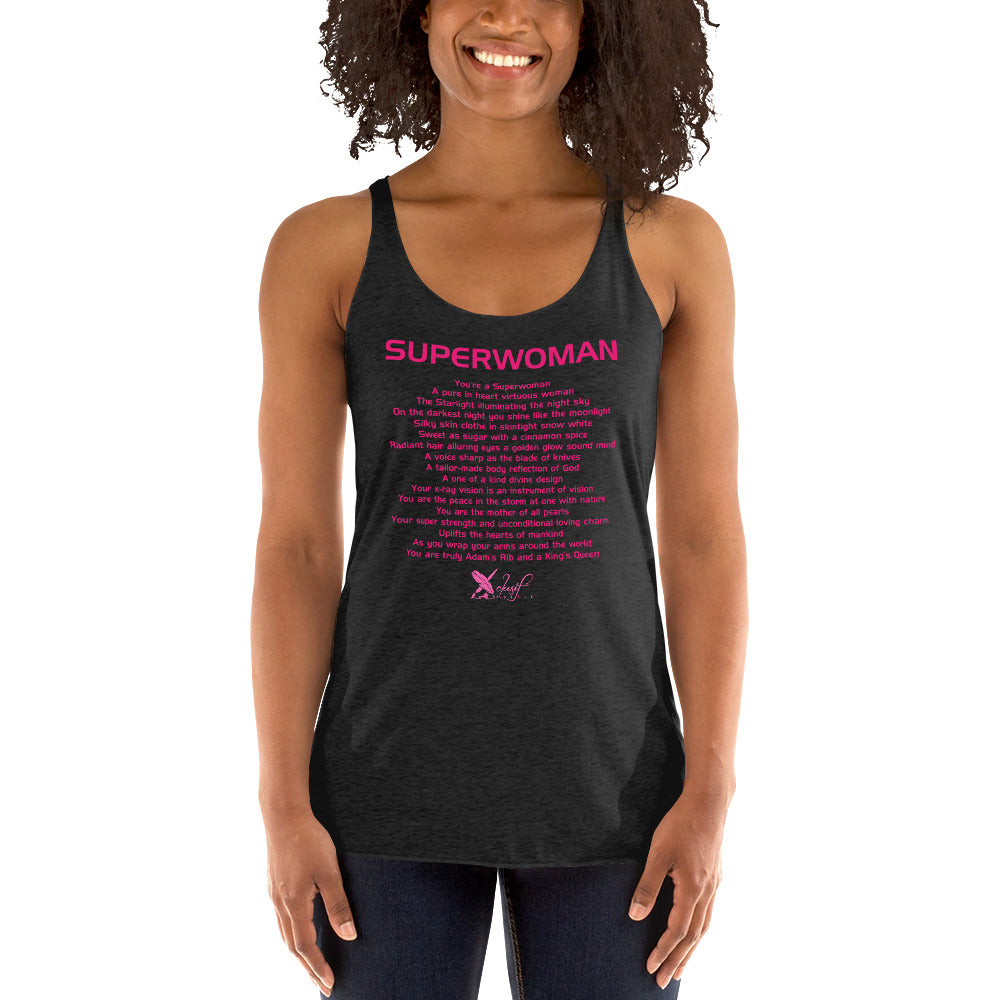 SUPERWOMAN BY XCLUSIF POETIX Women's Racerback Tank