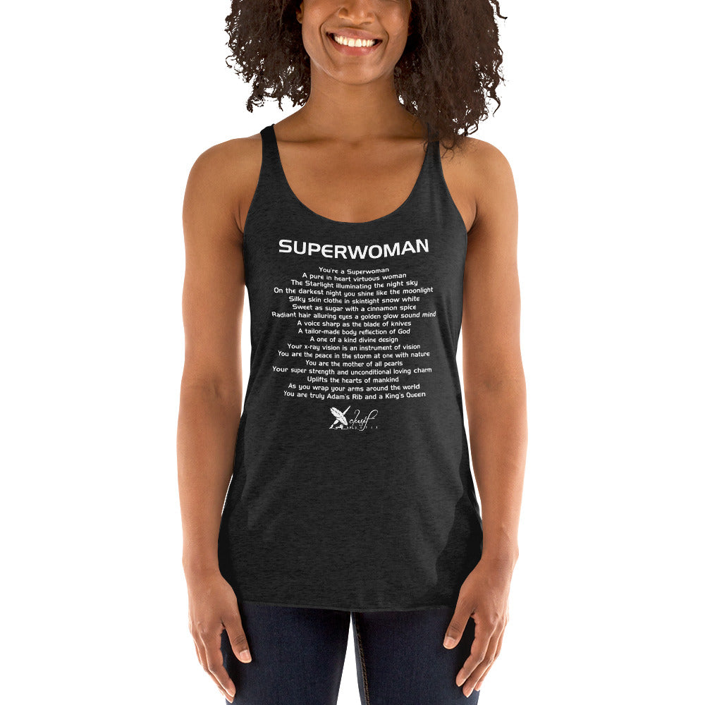 SUPERWOMAN BY XCLUSIF POETIX Women's Racerback Tank