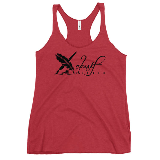 XCLUSIF POETIX BLACK LOGO Women's Racerback Tank