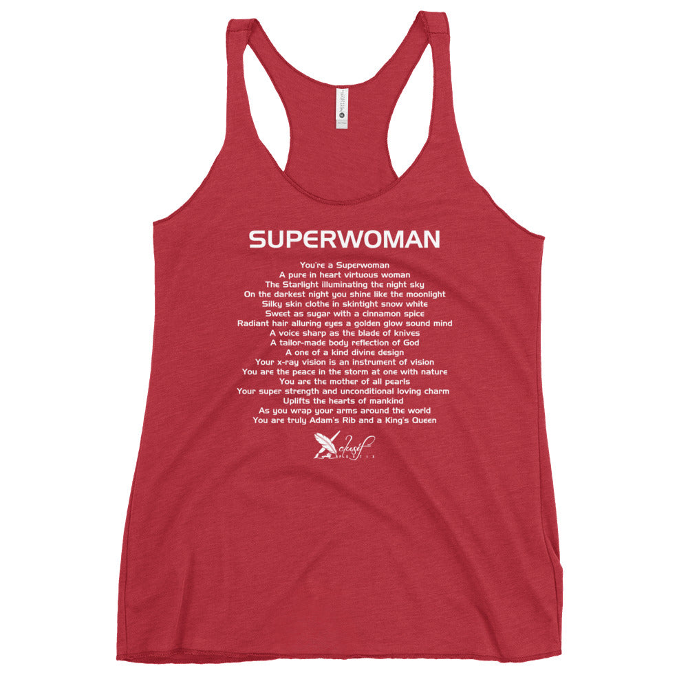 SUPERWOMAN BY XCLUSIF POETIX Women's Racerback Tank