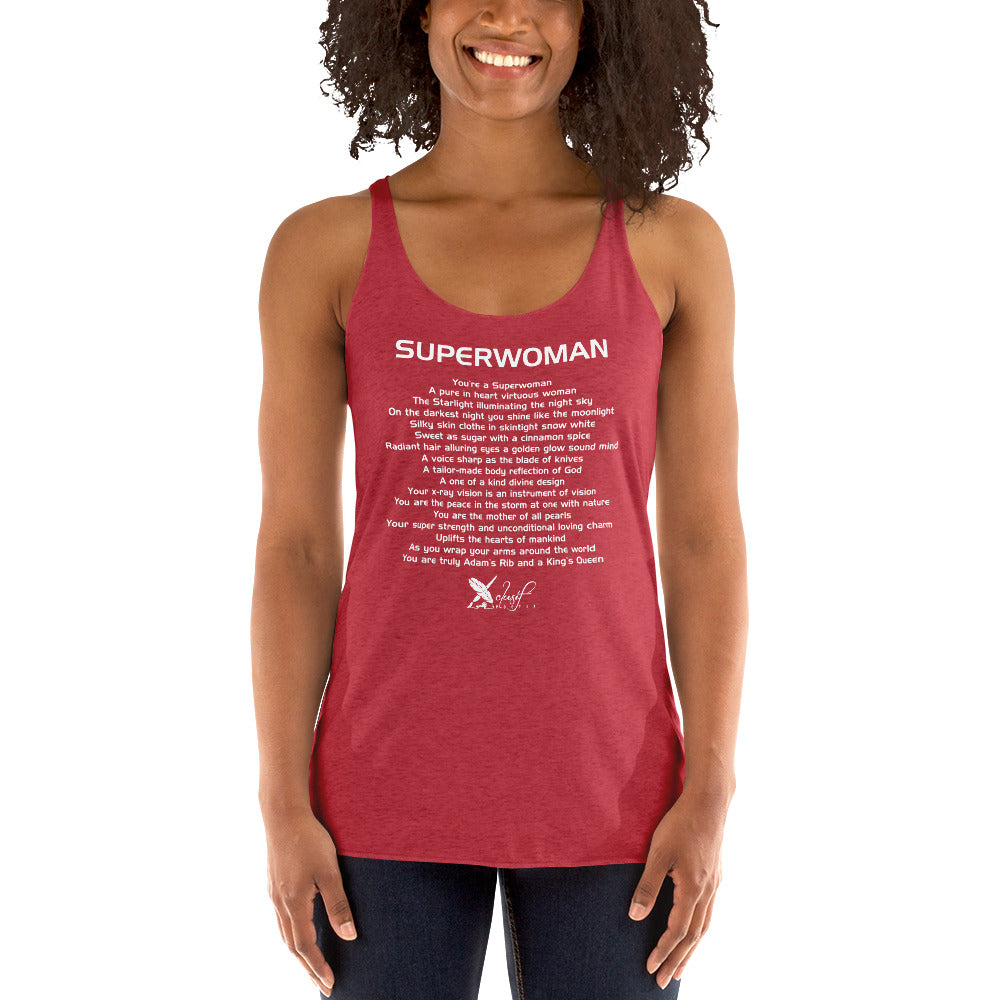 SUPERWOMAN BY XCLUSIF POETIX Women's Racerback Tank