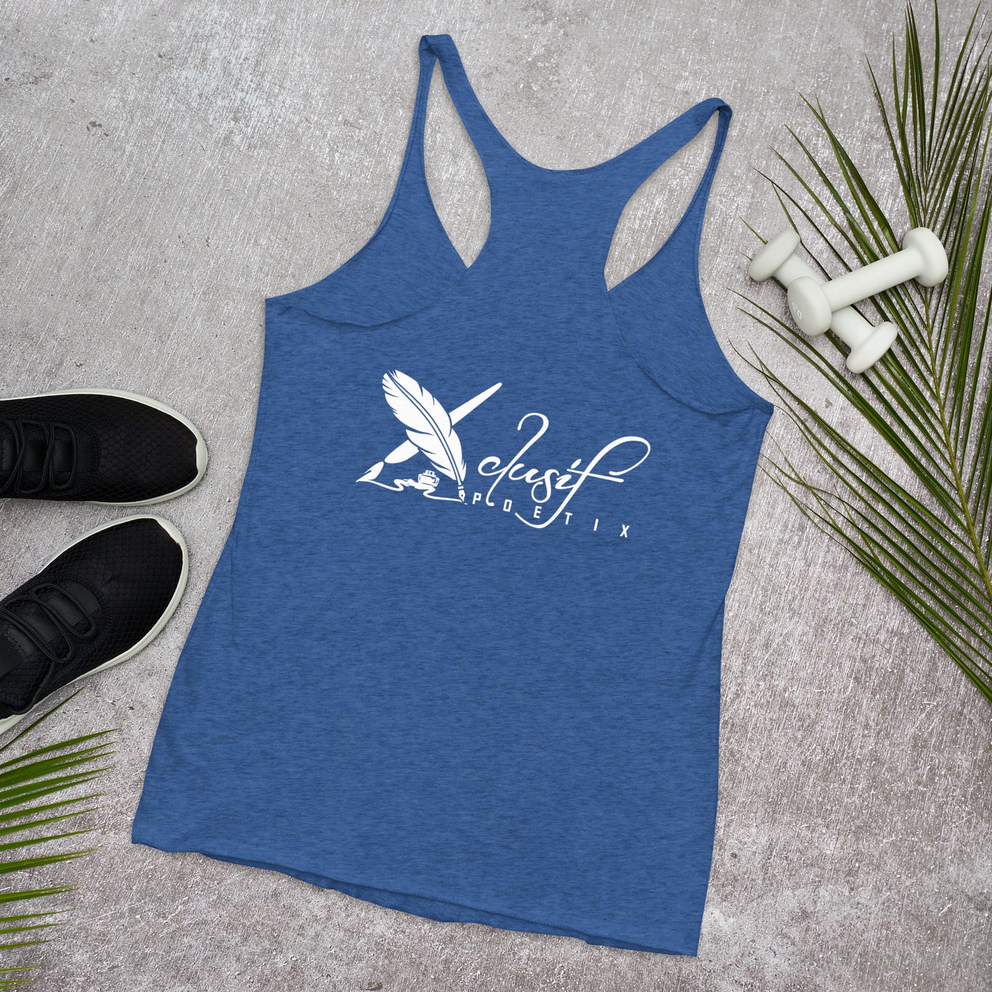 "LIVE FOR WHAT YOU LOVE" BY XCLUSIF POETIX Women's Racerback Tank