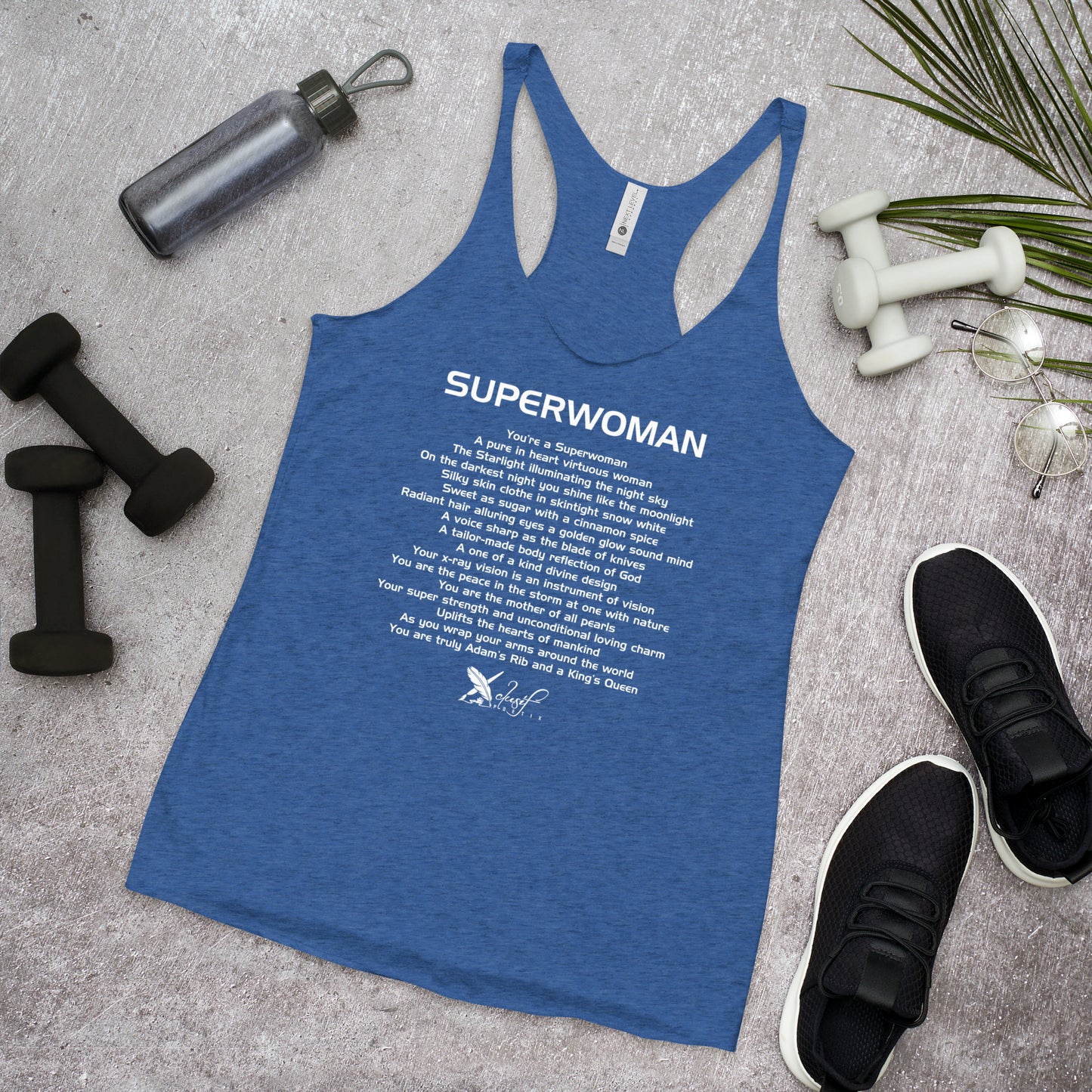 SUPERWOMAN BY XCLUSIF POETIX Women's Racerback Tank