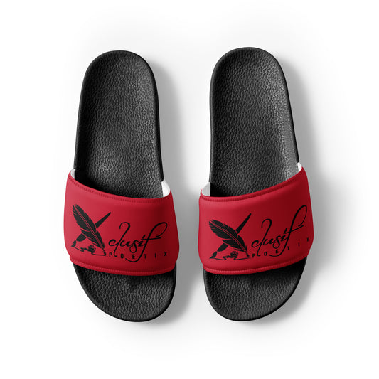 XCLUSIF POETIX RED & BLACK LOGO Women's slides