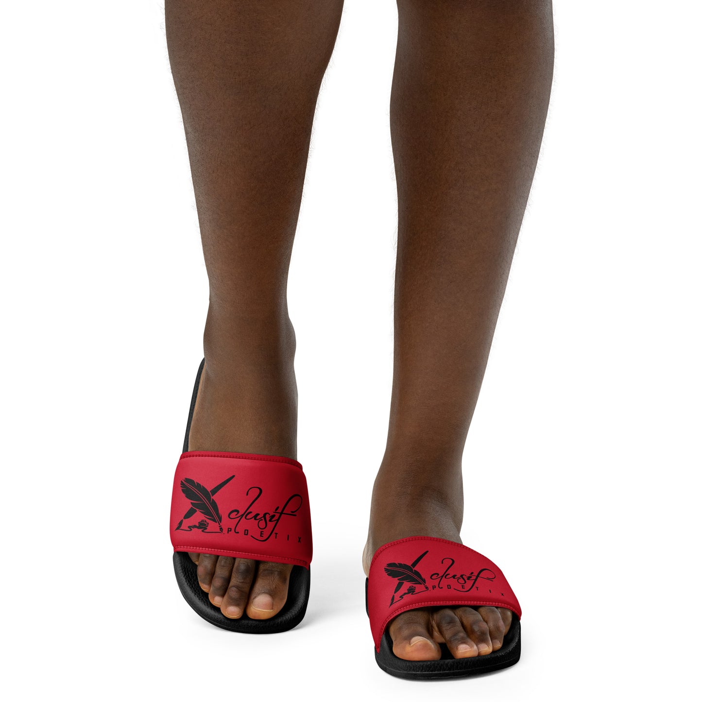 XCLUSIF POETIX RED & BLACK LOGO Women's slides