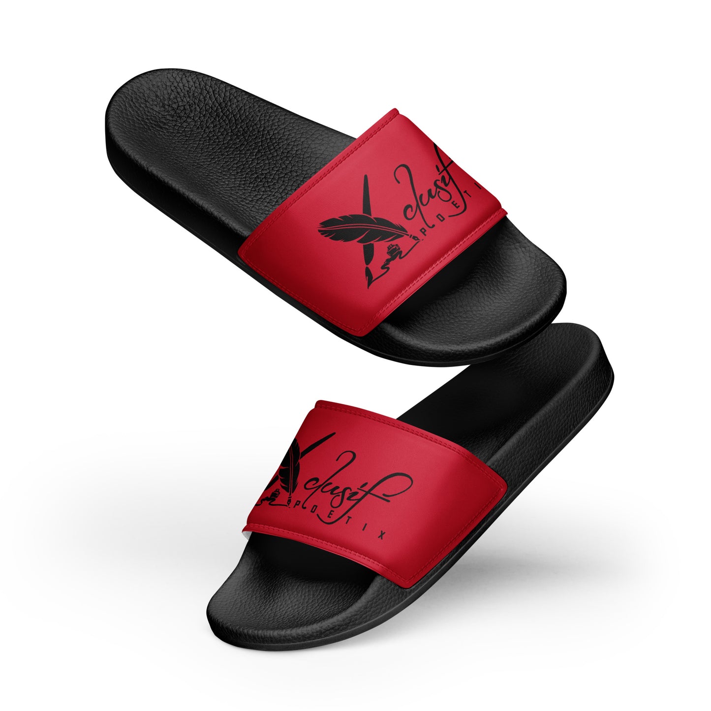 XCLUSIF POETIX RED & BLACK LOGO Women's slides