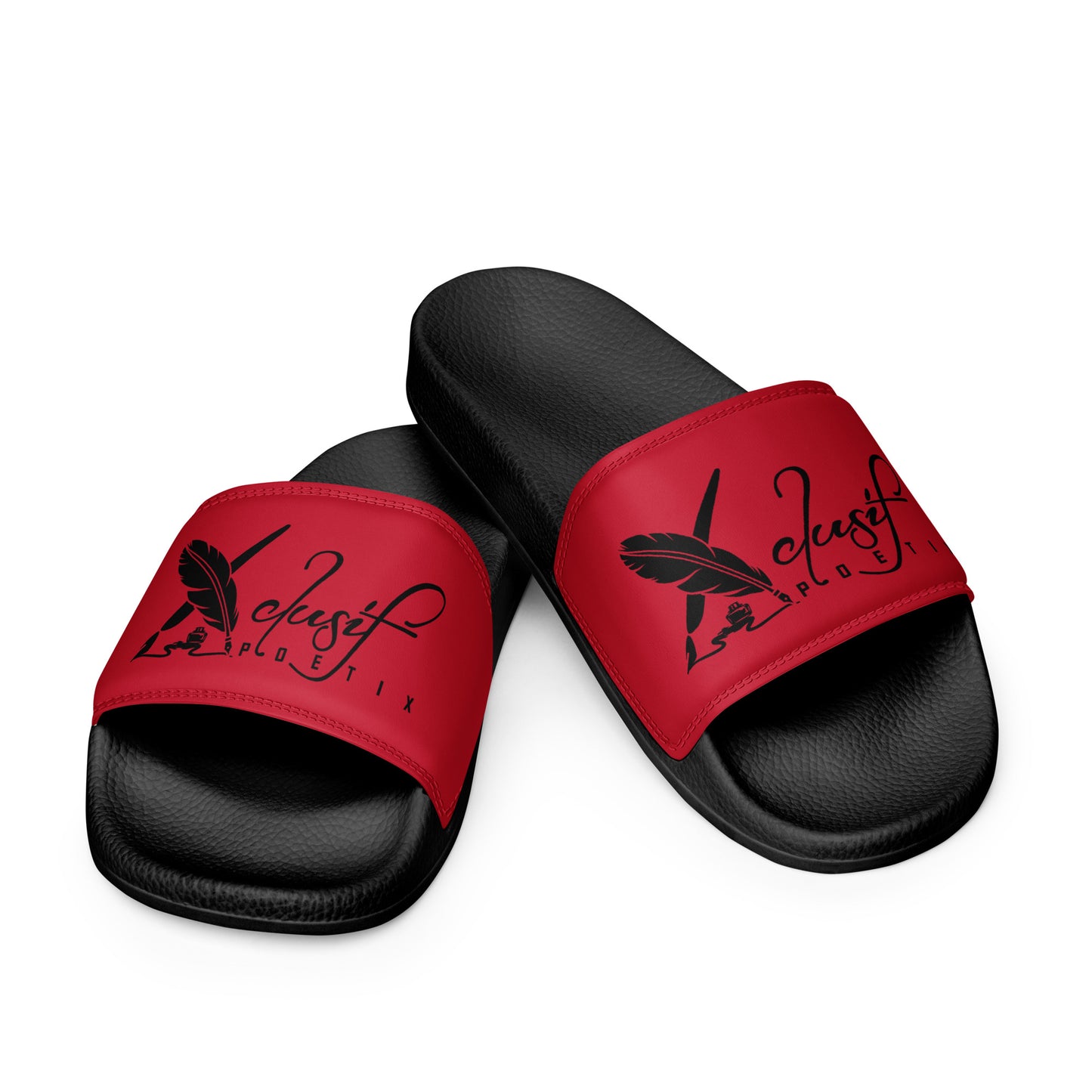 XCLUSIF POETIX RED & BLACK LOGO Women's slides