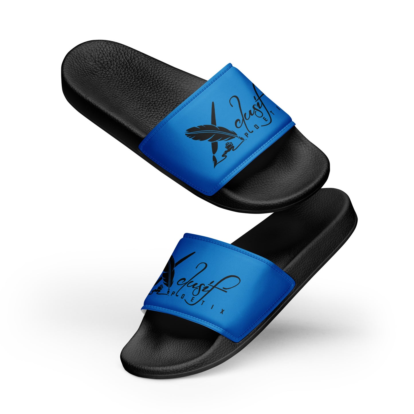 XCLUSIF POETIX BLUE & BLACK Women's slides