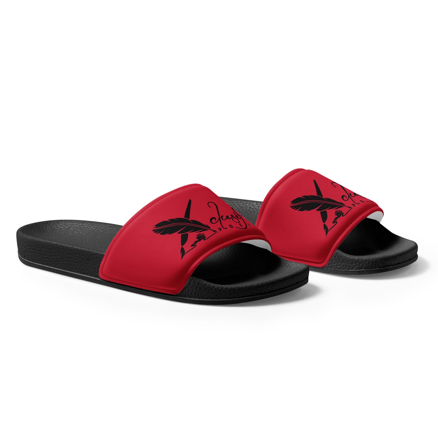 XCLUSIF POETIX RED & BLACK LOGO Women's slides