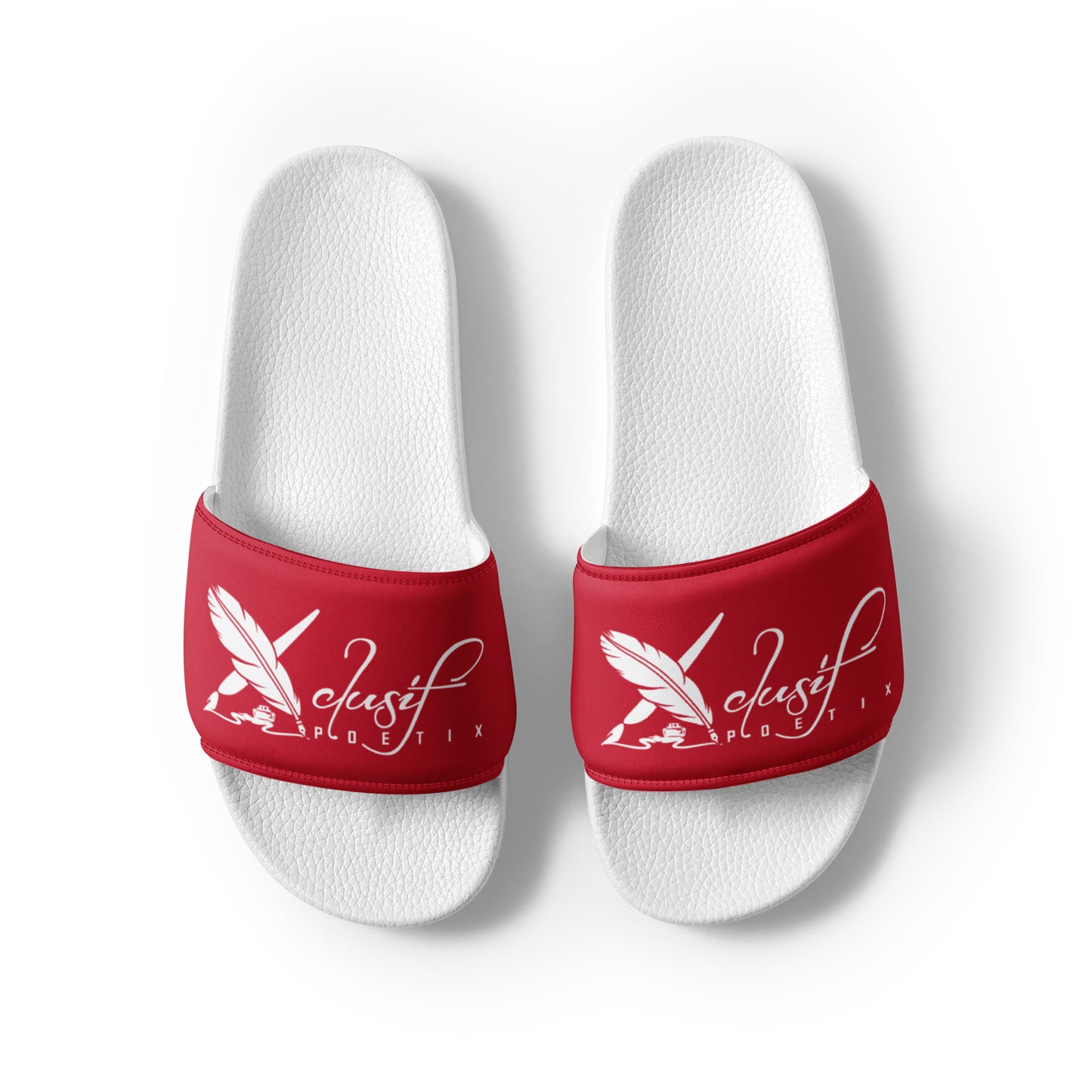 XCLUSIF POETIX RED & WHITE LOGO Women's slides