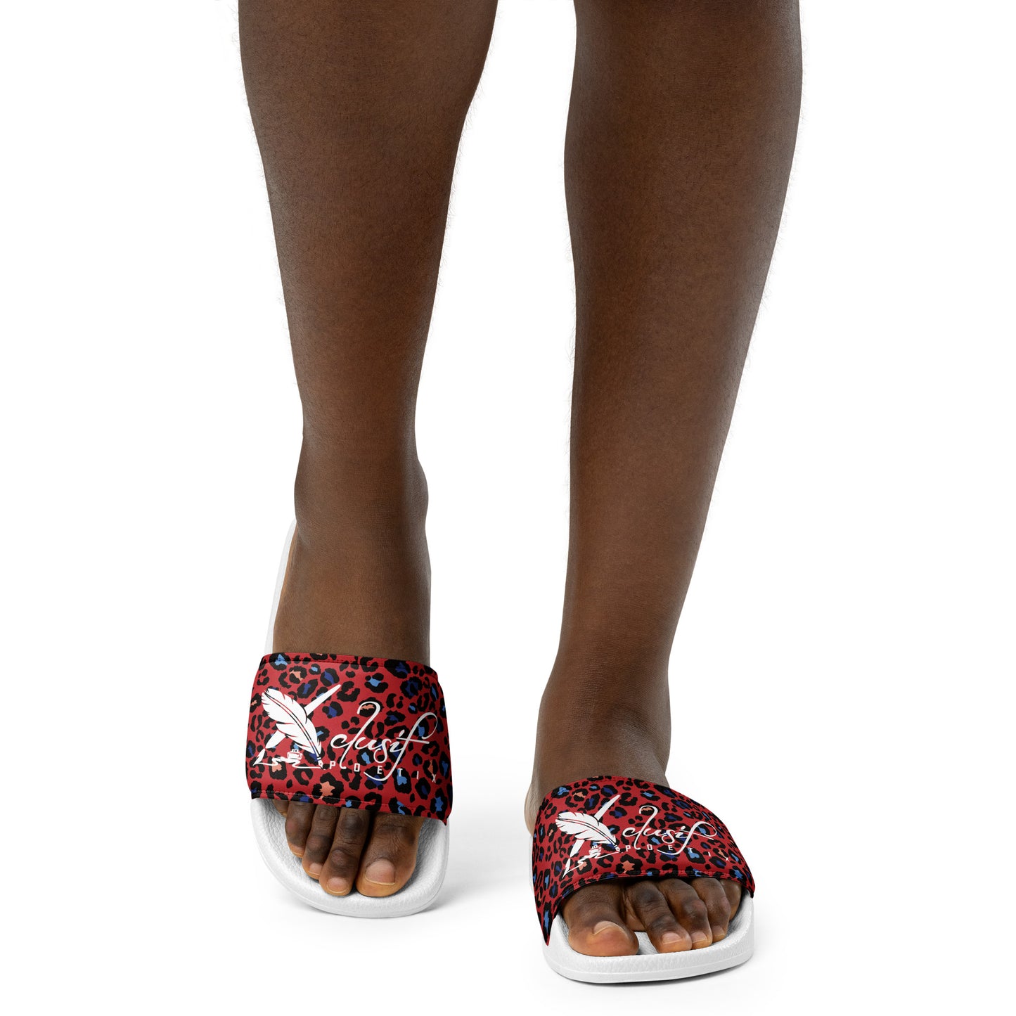 XCLUSIF POETIX RED LEOPARD Women's slides