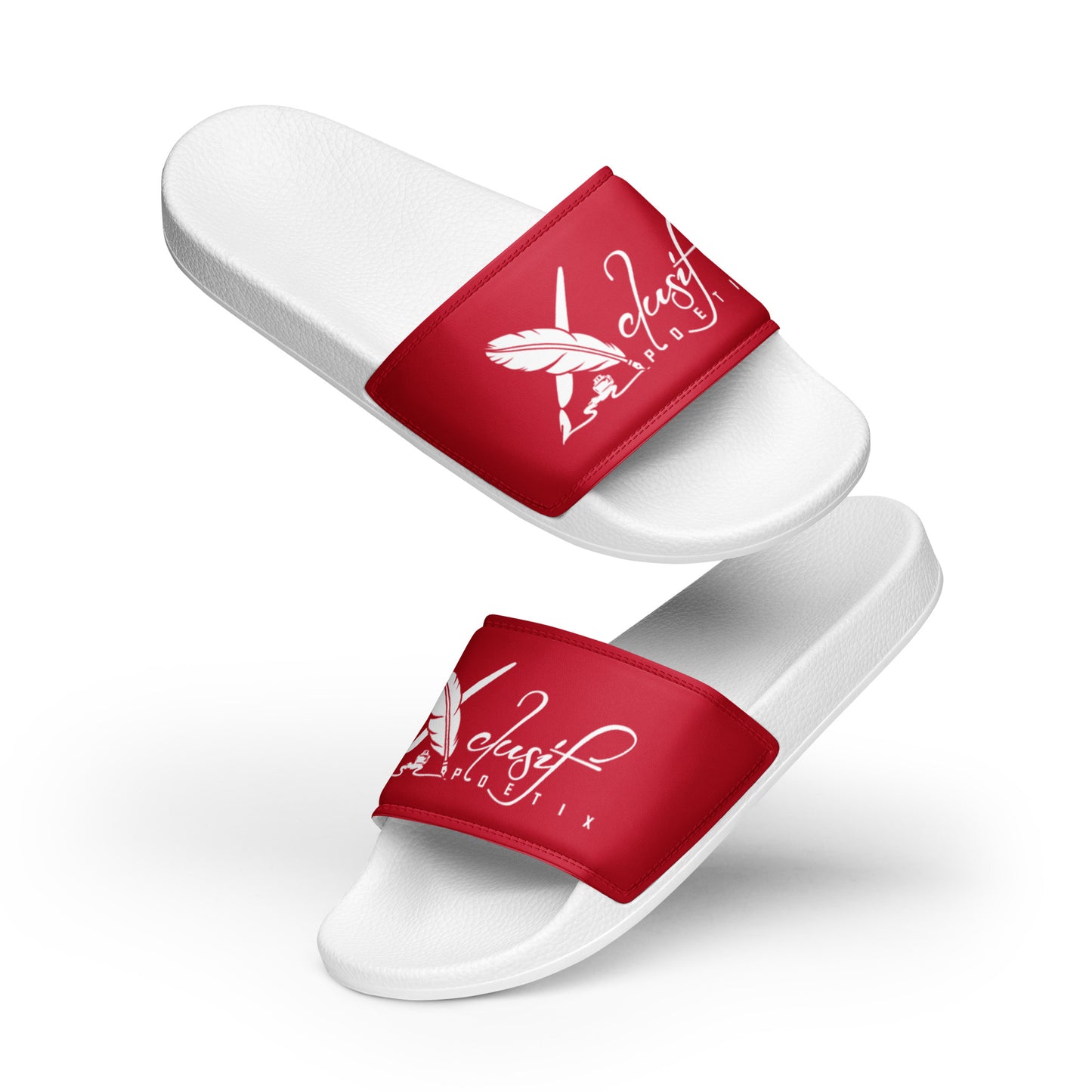 XCLUSIF POETIX RED & WHITE LOGO Women's slides