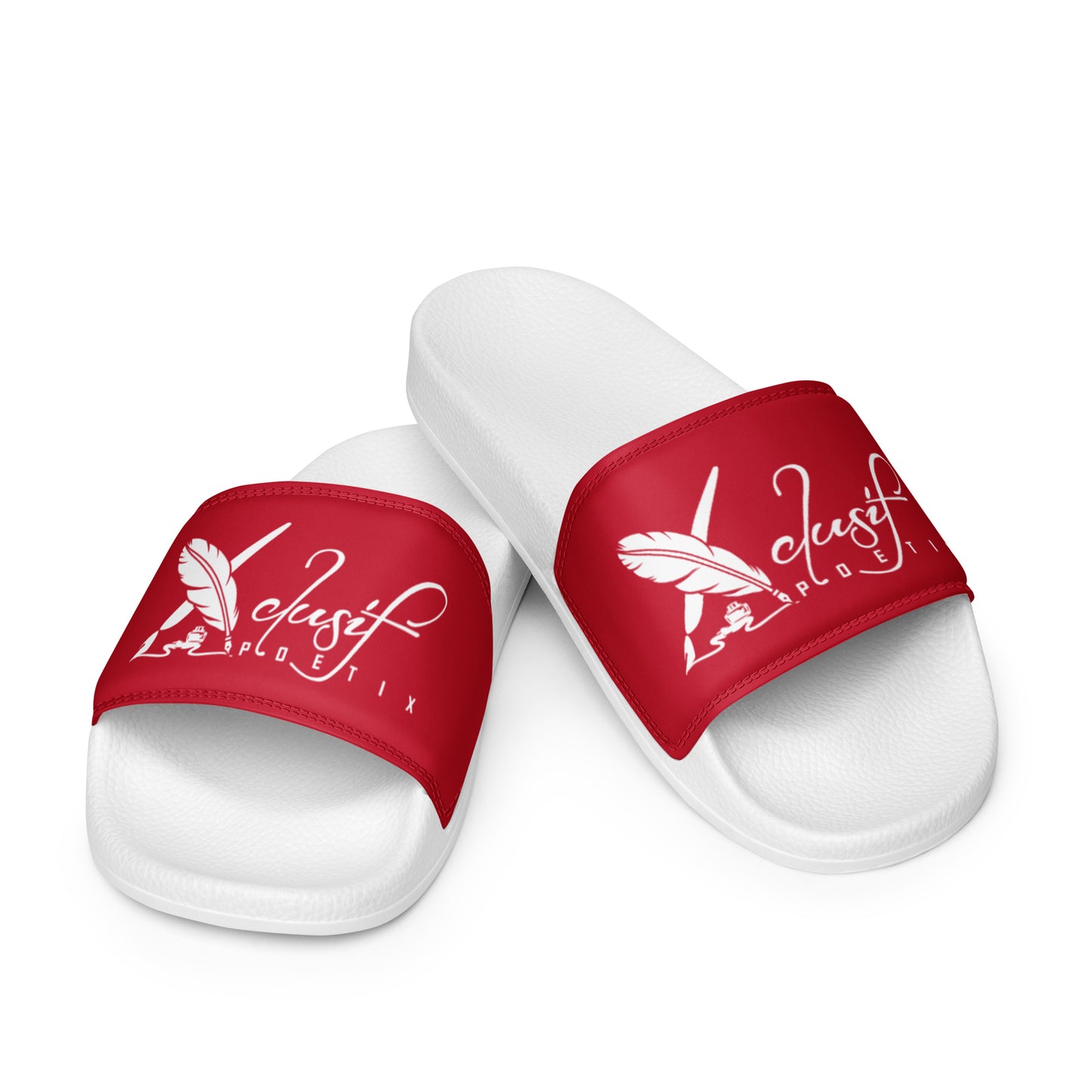 XCLUSIF POETIX RED & WHITE LOGO Women's slides