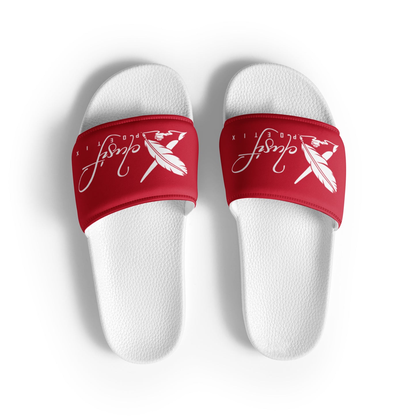 XCLUSIF POETIX RED & WHITE LOGO Women's slides