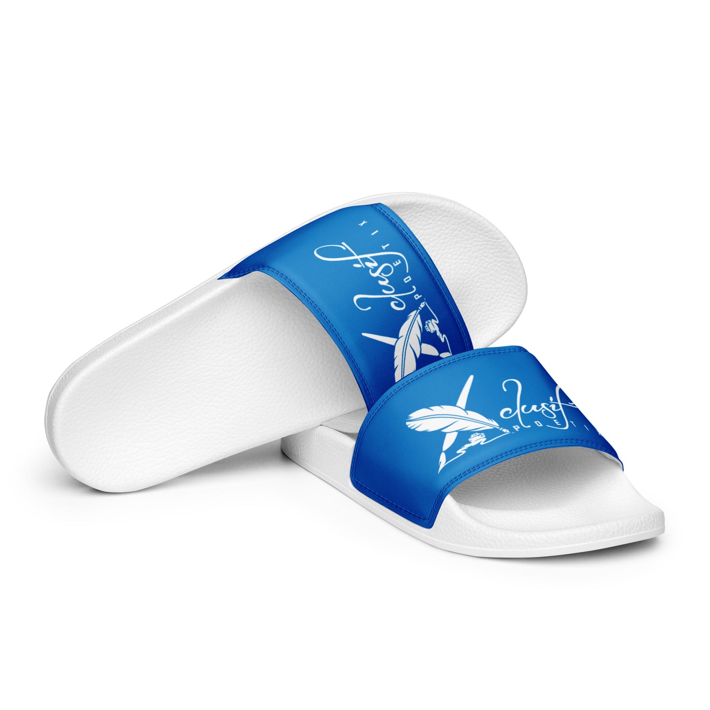 XCLUSIF POETIX BLUE & WHITE Women's slides