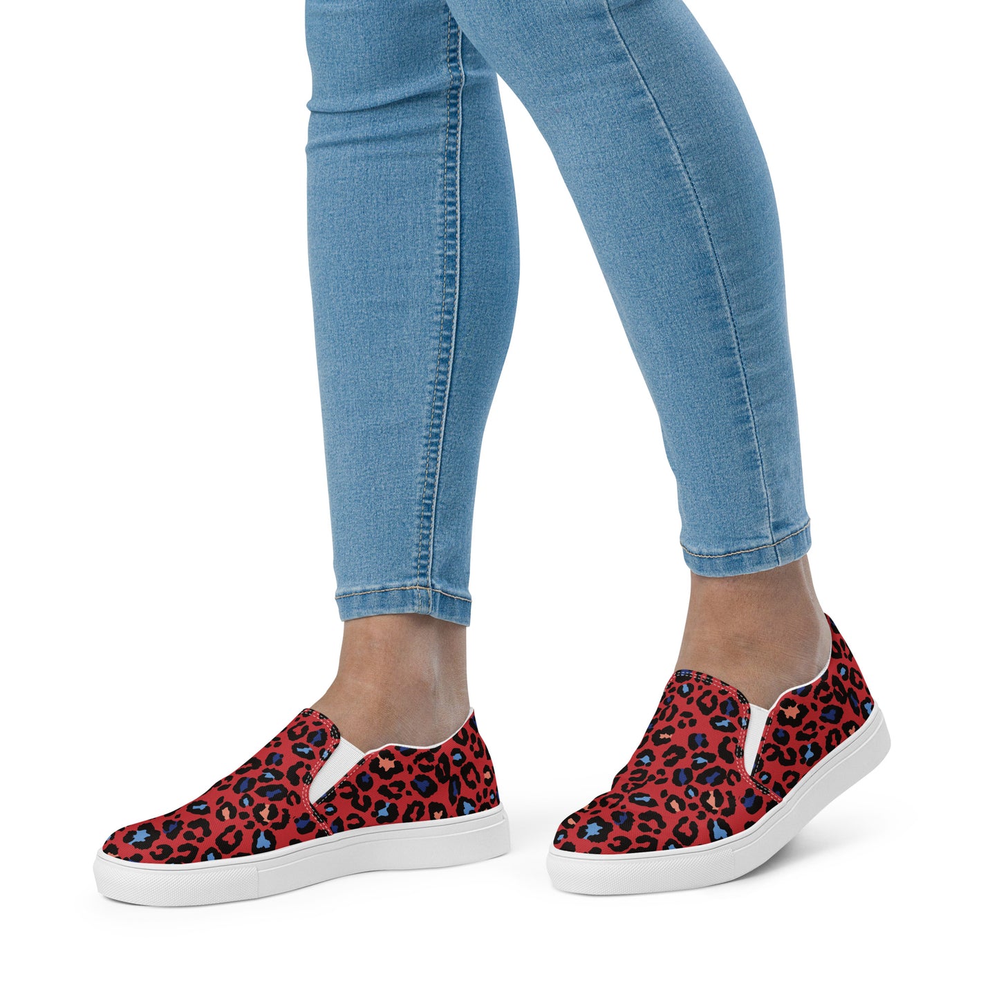 XCLUSIF POETIX RED LEOPARD Women’s slip-on shoes