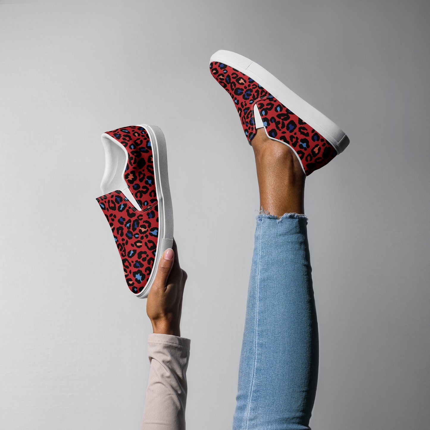 XCLUSIF POETIX RED LEOPARD Women’s slip-on shoes